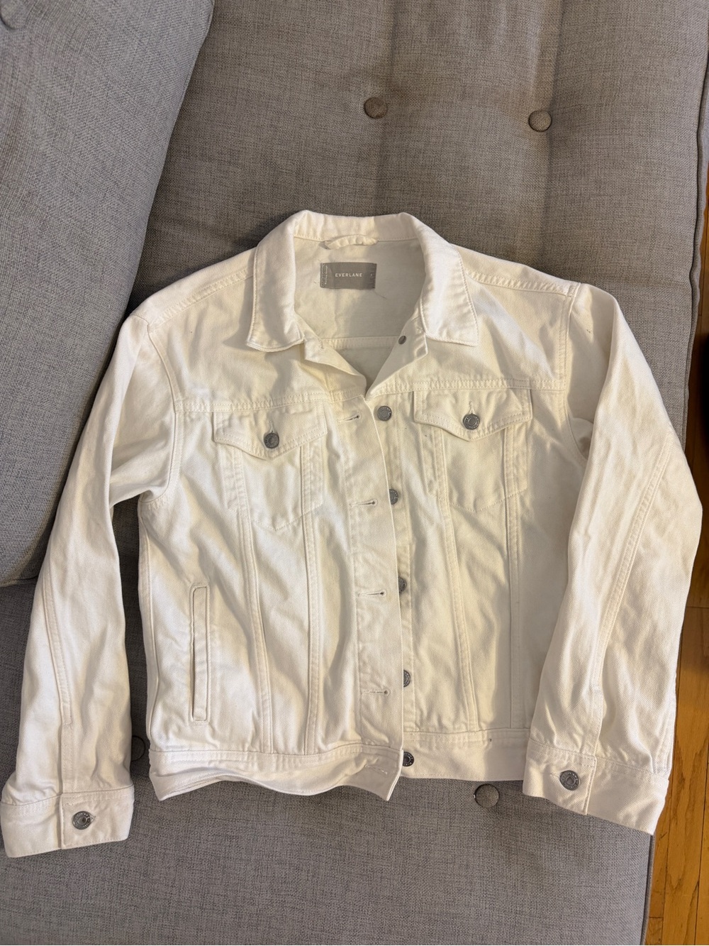 Everlane White Denim Trucker Jacket - Women's